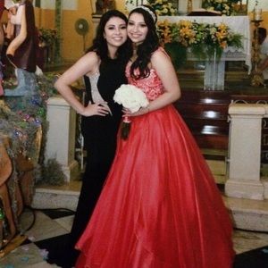 Custom Quinceañera Coral Dress